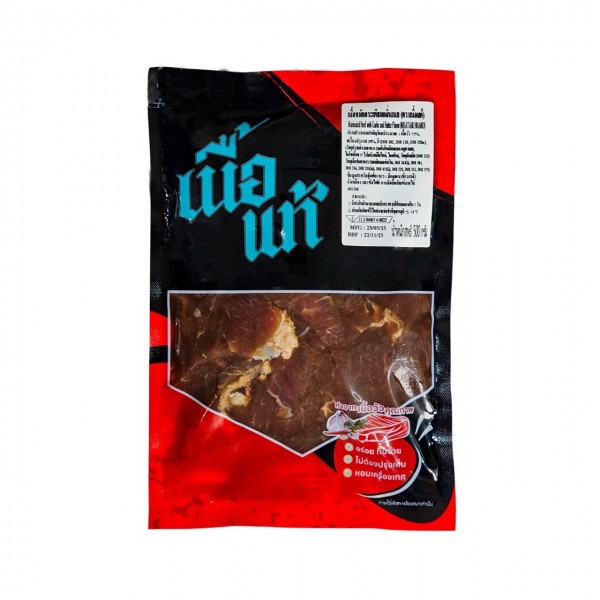 เนื้อหมักกระเทียมกลิ่นเนย